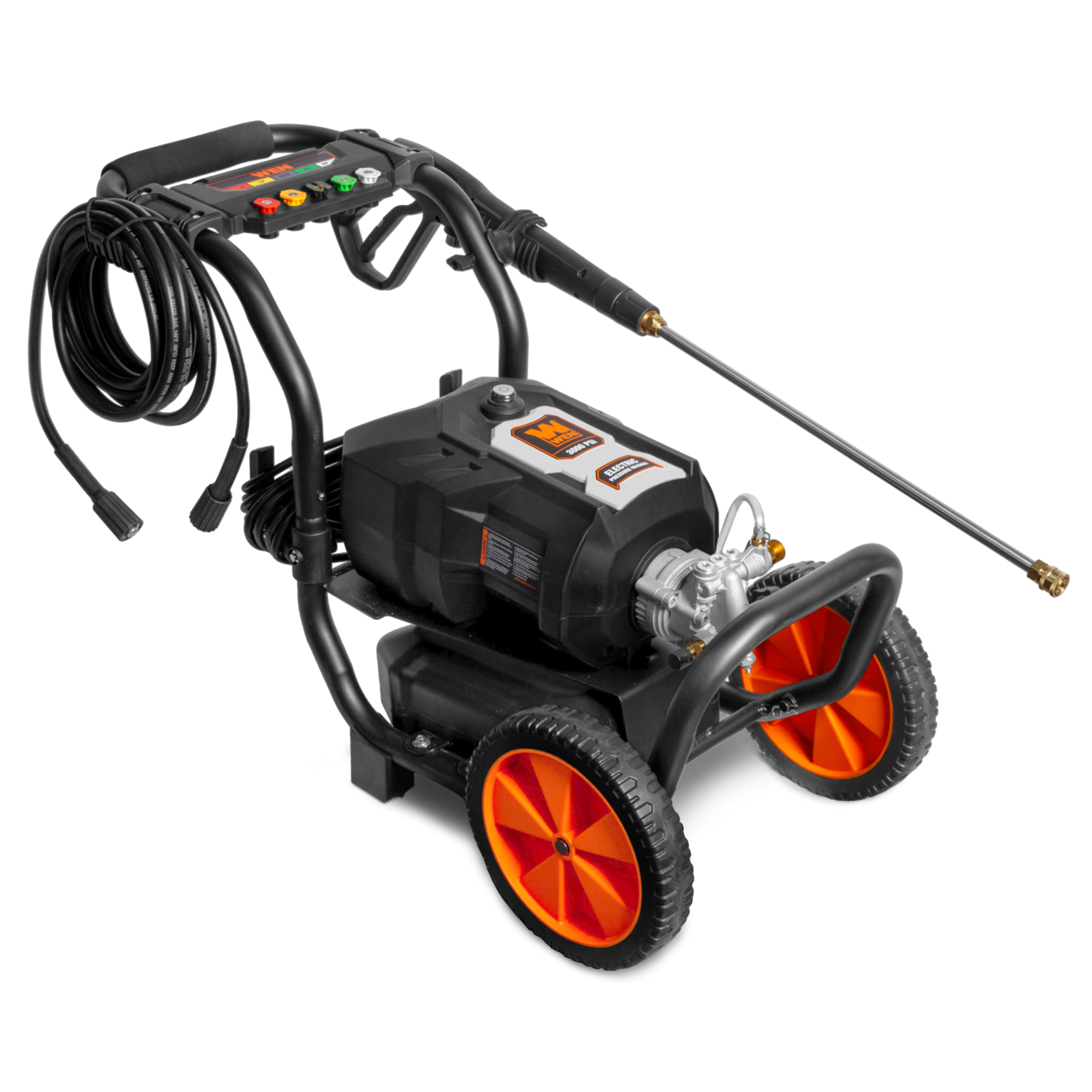 WEN Brushless Electric Pressure Washer - 3000 PSI, 2.0 GPM, 14A, 25ft. Hose, 35ft. Power Cord, Model# PW3000E